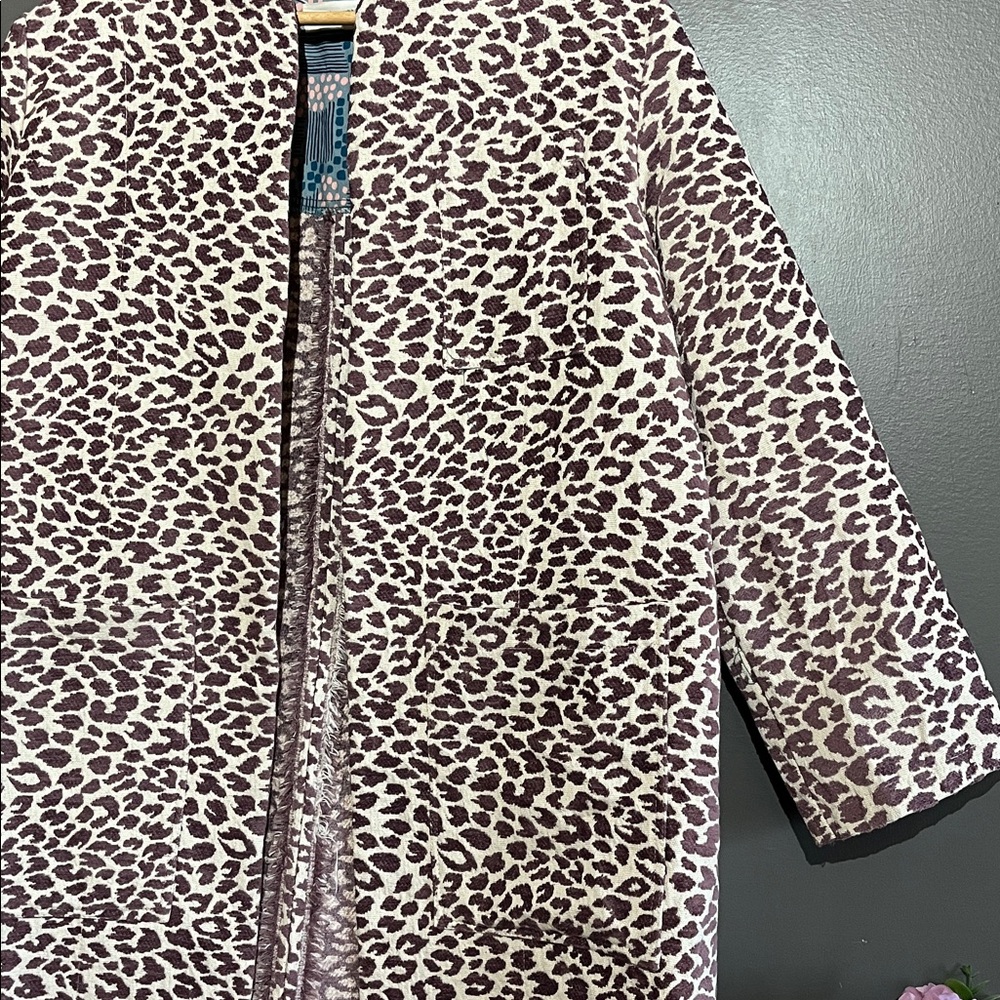 Siggi Clothing Ingrid Leopard Print Labcoat Jacket - Picture 8 of 11